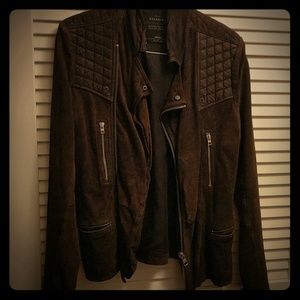 Allsaints men's brown suede jacket